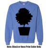 Adult Heavy Blend Heather Royal or Red 60/40 Fleece Crew (S) Thumbnail