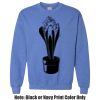 Adult Heavy Blend Heather Royal or Red 60/40 Fleece Crew (S) Thumbnail