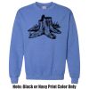 Adult Heavy Blend Heather Royal or Red 60/40 Fleece Crew (S) Thumbnail