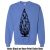 Adult Heavy Blend Heather Royal or Red 60/40 Fleece Crew (S) Thumbnail