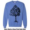 Adult Heavy Blend Heather Royal or Red 60/40 Fleece Crew (S) Thumbnail