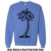 Adult Heavy Blend Heather Royal or Red 60/40 Fleece Crew (S) Thumbnail