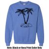 Adult Heavy Blend Heather Royal or Red 60/40 Fleece Crew (S) Thumbnail