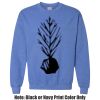 Adult Heavy Blend Heather Royal or Red 60/40 Fleece Crew (S) Thumbnail