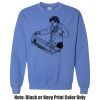 Adult Heavy Blend Heather Royal or Red 60/40 Fleece Crew (S) Thumbnail