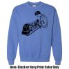 Adult Heavy Blend Heather Royal or Red 60/40 Fleece Crew (S) Thumbnail