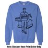 Adult Heavy Blend Heather Royal or Red 60/40 Fleece Crew (S) Thumbnail
