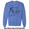 Adult Heavy Blend Heather Royal or Red 60/40 Fleece Crew (S) Thumbnail