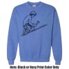 Adult Heavy Blend Heather Royal or Red 60/40 Fleece Crew (S) Thumbnail