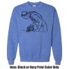 Adult Heavy Blend Heather Royal or Red 60/40 Fleece Crew (S) Thumbnail