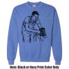 Adult Heavy Blend Heather Royal or Red 60/40 Fleece Crew (S) Thumbnail