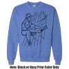 Adult Heavy Blend Heather Royal or Red 60/40 Fleece Crew (S) Thumbnail