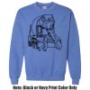 Adult Heavy Blend Heather Royal or Red 60/40 Fleece Crew (S) Thumbnail
