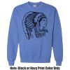 Adult Heavy Blend Heather Royal or Red 60/40 Fleece Crew (S) Thumbnail