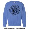 Adult Heavy Blend Heather Royal or Red 60/40 Fleece Crew (S) Thumbnail