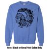 Adult Heavy Blend Heather Royal or Red 60/40 Fleece Crew (S) Thumbnail