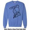 Adult Heavy Blend Heather Royal or Red 60/40 Fleece Crew (S) Thumbnail