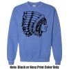 Adult Heavy Blend Heather Royal or Red 60/40 Fleece Crew (S) Thumbnail