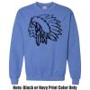 Adult Heavy Blend Heather Royal or Red 60/40 Fleece Crew (S) Thumbnail