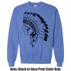 Adult Heavy Blend Heather Royal or Red 60/40 Fleece Crew (S) Thumbnail