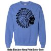 Adult Heavy Blend Heather Royal or Red 60/40 Fleece Crew (S) Thumbnail