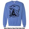 Adult Heavy Blend Heather Royal or Red 60/40 Fleece Crew (S) Thumbnail