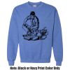 Adult Heavy Blend Heather Royal or Red 60/40 Fleece Crew (S) Thumbnail