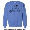Adult Heavy Blend Heather Royal or Red 60/40 Fleece Crew (S) Thumbnail