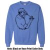 Adult Heavy Blend Heather Royal or Red 60/40 Fleece Crew (S) Thumbnail
