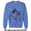 Adult Heavy Blend Heather Royal or Red 60/40 Fleece Crew (S) Thumbnail