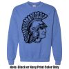 Adult Heavy Blend Heather Royal or Red 60/40 Fleece Crew (S) Thumbnail