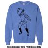 Adult Heavy Blend Heather Royal or Red 60/40 Fleece Crew (S) Thumbnail