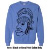 Adult Heavy Blend Heather Royal or Red 60/40 Fleece Crew (S) Thumbnail