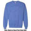 Adult Heavy Blend Heather Royal or Red 60/40 Fleece Crew (S) Thumbnail