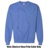 Adult Heavy Blend Heather Royal or Red 60/40 Fleece Crew (S) Thumbnail