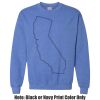 Adult Heavy Blend Heather Royal or Red 60/40 Fleece Crew (S) Thumbnail