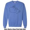 Adult Heavy Blend Heather Royal or Red 60/40 Fleece Crew (S) Thumbnail