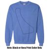 Adult Heavy Blend Heather Royal or Red 60/40 Fleece Crew (S) Thumbnail