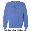 Adult Heavy Blend Heather Royal or Red 60/40 Fleece Crew (S) Thumbnail