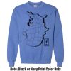 Adult Heavy Blend Heather Royal or Red 60/40 Fleece Crew (S) Thumbnail
