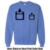 Adult Heavy Blend Heather Royal or Red 60/40 Fleece Crew (S) Thumbnail