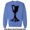 Adult Heavy Blend Heather Royal or Red 60/40 Fleece Crew (S) Thumbnail