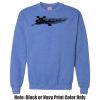 Adult Heavy Blend Heather Royal or Red 60/40 Fleece Crew (S) Thumbnail
