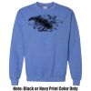 Adult Heavy Blend Heather Royal or Red 60/40 Fleece Crew (S) Thumbnail
