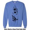 Adult Heavy Blend Heather Royal or Red 60/40 Fleece Crew (S) Thumbnail