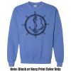 Adult Heavy Blend Heather Royal or Red 60/40 Fleece Crew (S) Thumbnail