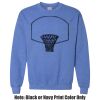 Adult Heavy Blend Heather Royal or Red 60/40 Fleece Crew (S) Thumbnail