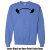 Adult Heavy Blend Heather Royal or Red 60/40 Fleece Crew (S) Thumbnail