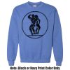 Adult Heavy Blend Heather Royal or Red 60/40 Fleece Crew (S) Thumbnail