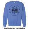 Adult Heavy Blend Heather Royal or Red 60/40 Fleece Crew (S) Thumbnail